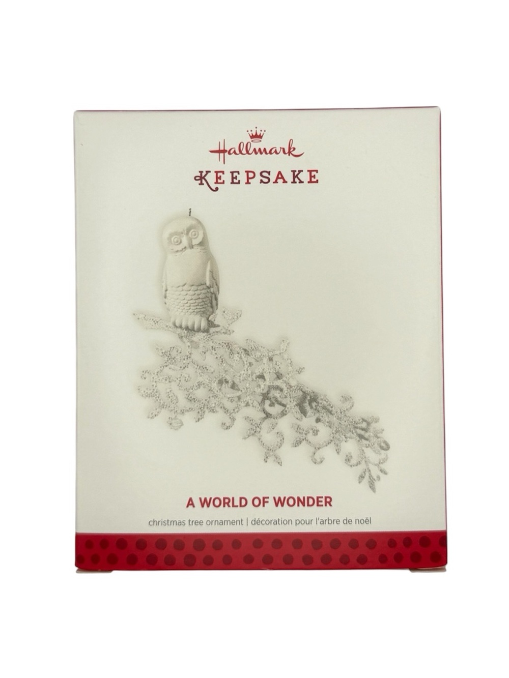 2013 Hallmark Keepsake Ornament A World of Wonder Owl Branch Delicate Glitter